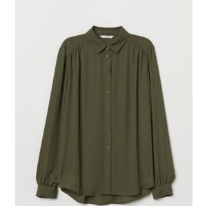 🚫SOLD🚫 H&M Button Down Blouse - Forest Green